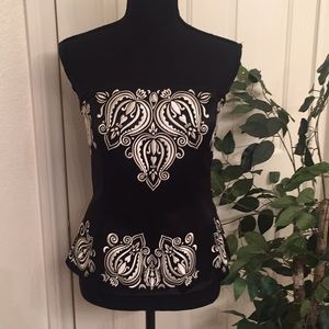 Black and White Bustier